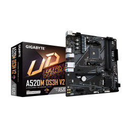 Placa Base Gigabyte A520M DS3H V2 Socket AM4/ DDR4/ PCIe 3.0/ Micro AT