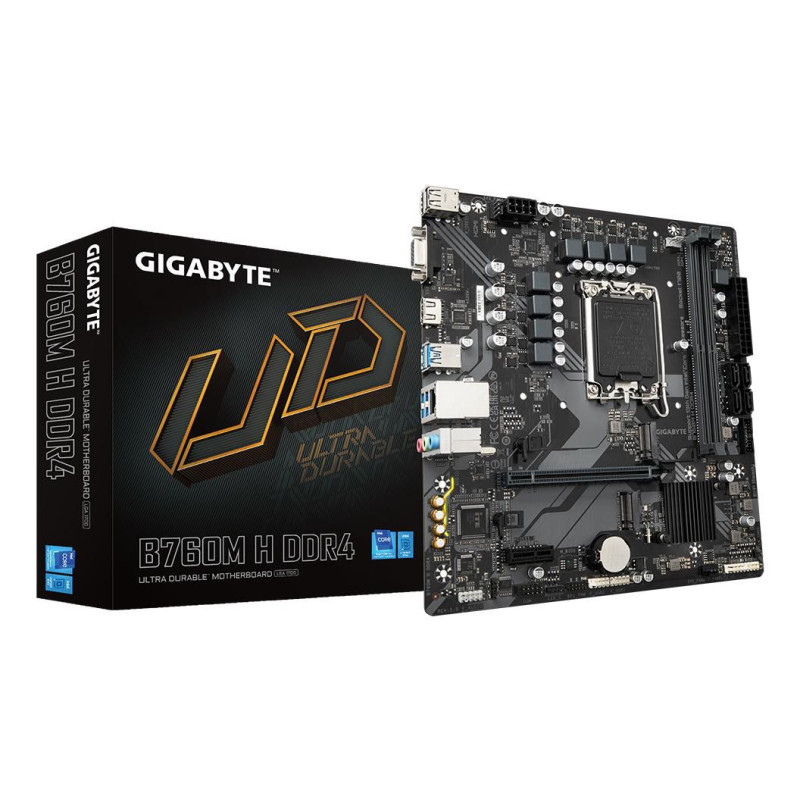 Placa Base Gigabyte B760M H DDR4 Socket 1700/ DDR4/ PCIe 4.0/ Micro AT