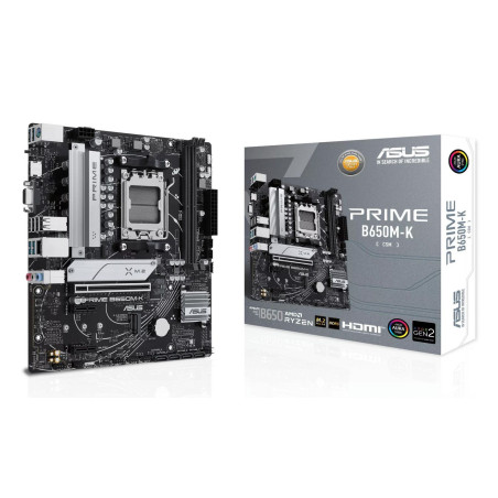 Placa Base Asus Prime B650M-K/ Socket AM5/ DDR5/ PCIe 5.0/ Micro ATX
