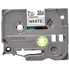 P-Touch Black on White 9mm