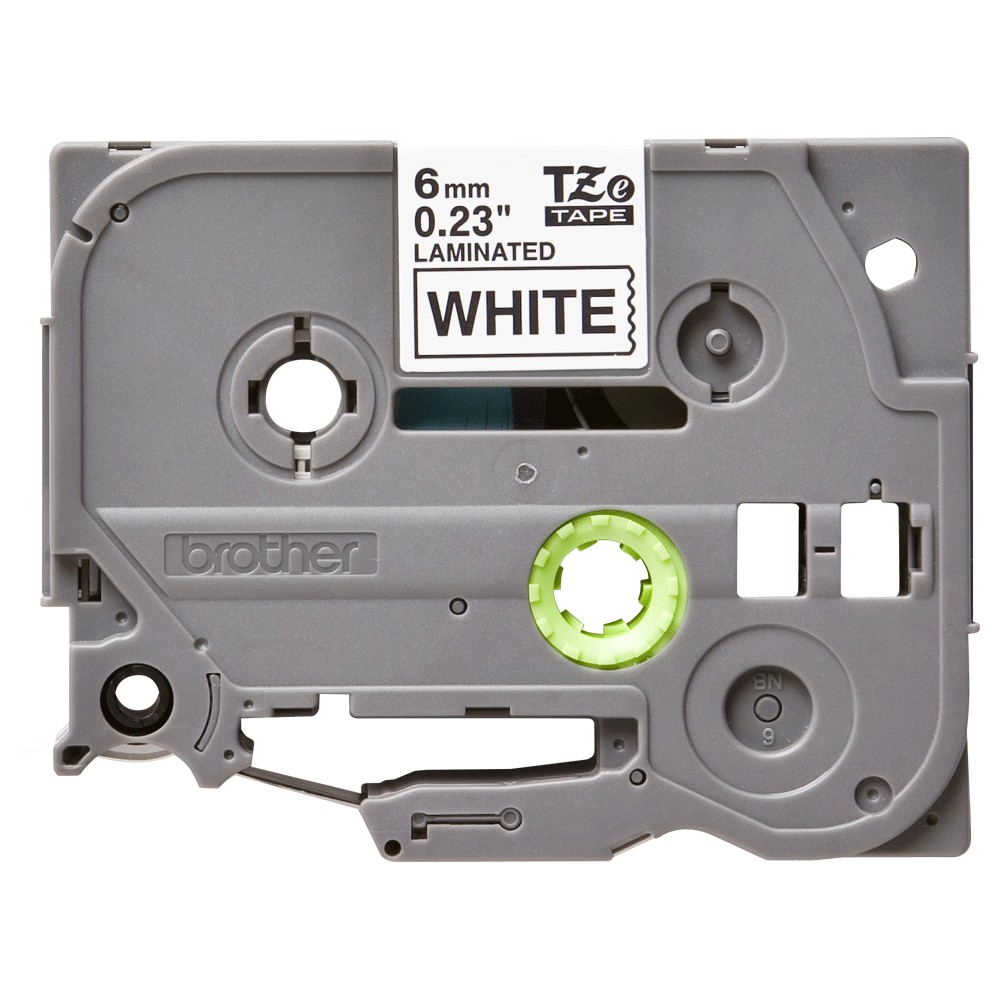 Tape Black on White 6mm Tape Black on White 6mm