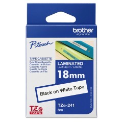 Tape Black on White 18mm