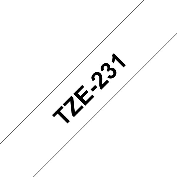 TZE231 12MM BLACK ON WHITE