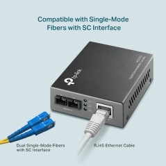 Fibre RJ45 to 1Gbit SM SC,15km