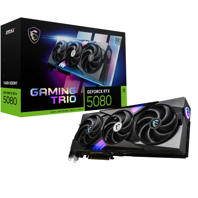 MSI GAMING GEFORCE RTX 5080 16G TRIO OC tarjeta gráfica NVID | APLIUM