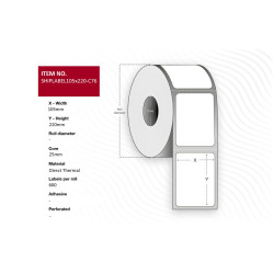 Ship-label 105 x 220mm, Core | APLIUM