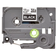 TZE335 12MM WHITE ON BLACK