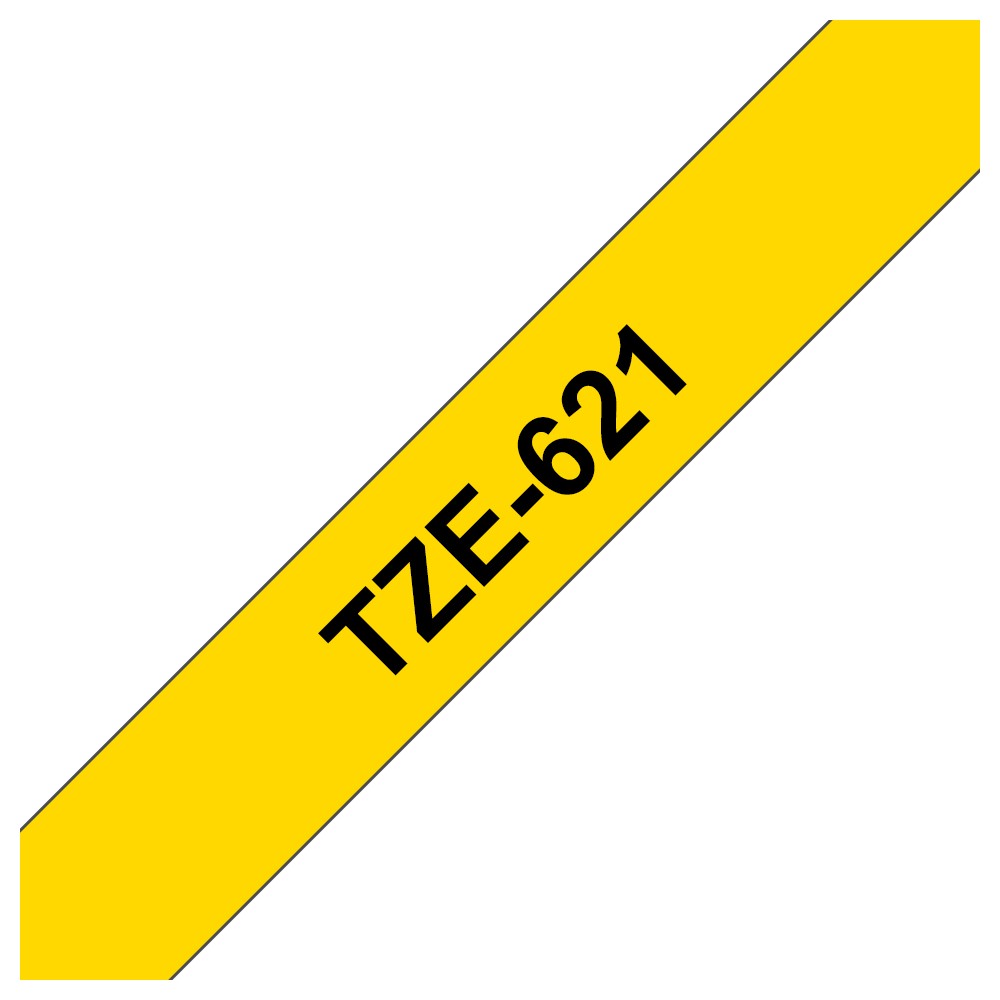 TZE621 9MM BLACK ON YELLOW TZE621 9MM BLACK ON YELLOW