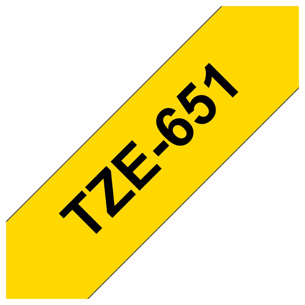 TZE651 24MM BLACK ON YELLOW TZE651 24MM BLACK ON YELLOW