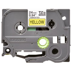 TZE651 24MM BLACK ON YELLOW