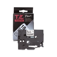 Tape Black On Clear 18mm