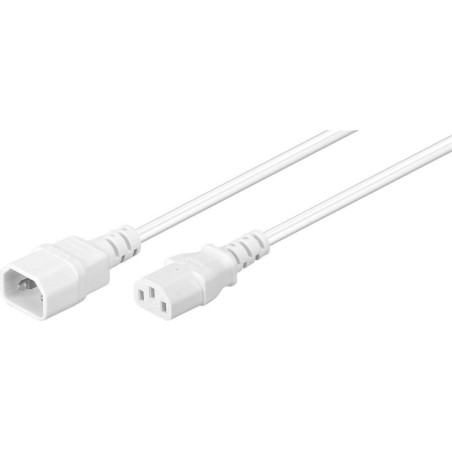 Power Cord C13-C14 0.5m White
