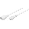 Power Cord C13-C14 0.5m White