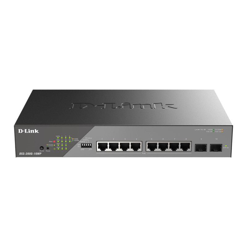 D-Link DSS 200G-10MP - Conmutador - Gestionado - 8 x 10/100/ | APLIUM