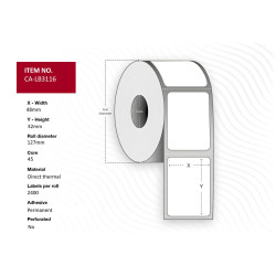 Label 45 x 32 mm Core 25 mm | APLIUM
