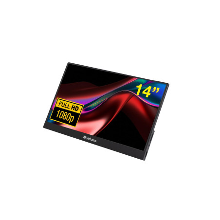 Monitor Portátil Verbatim PM-14 14"/ Full HD/ Multimedia/ Negro