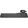 Backlit wired keyboard with