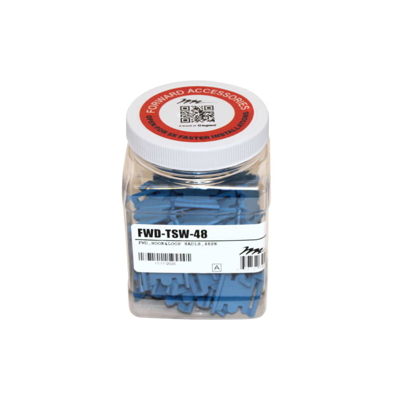 FORWARD HOOK & LOOP TIE SADDLES 48 PACK