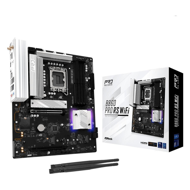 Placa Asrock B860 Pro Rs WIFI,INTEL,1851,B860,4DDR5,256GB,1H | APLIUM
