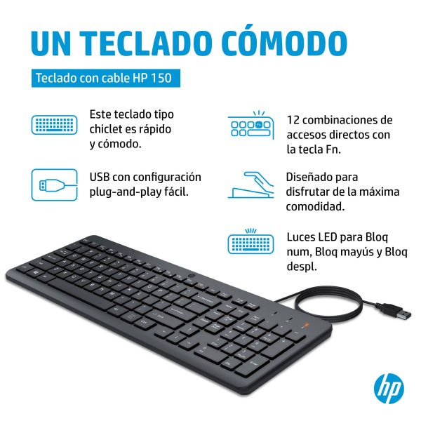 150 Wired Keyboard Euro