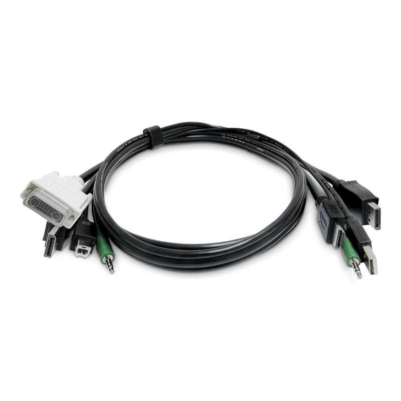 Dual-Display KVM Cable HDMI/DP - DVI/DP