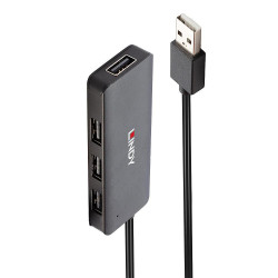 4 x USB 2.0, 480 MBit Black