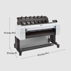 HP Designjet Impresora T1600 de 36 pulgadas, Inyección de tinta térmica, 2400 x 1200 DPI, HP-GL/2, HP-RTL, PDF 1.7, PostScript 3