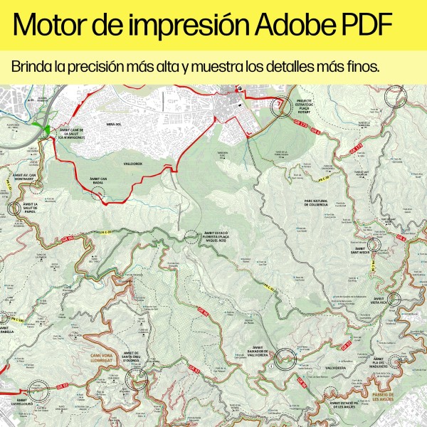 HP Designjet Impresora T1600 de 36 pulgadas, Inyección de tinta térmica, 2400 x 1200 DPI, HP-GL/2, HP-RTL, PDF 1.7, PostScript 3