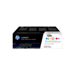HP 128A CYM Tri-Pack LaserJet Toner Cart