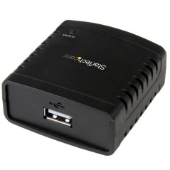 StarTech.com Servidor de Impresión en Red Ethernet 10/100 Mbps a USB 2.0 con LPR, Negro, Actividad, Enlace, Poder, LAN Ethernet,
