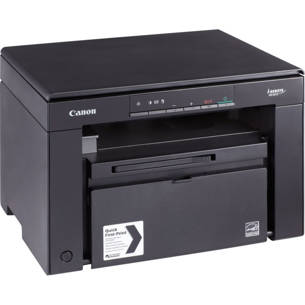 Canon i-SENSYS MF3010, Laser, Impresión en blanco y negro, 1200 x 600 DPI, Copias en blanco y negro, A4, Negro