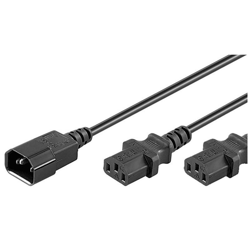 Power Cord C13x2 - C14 1.8m