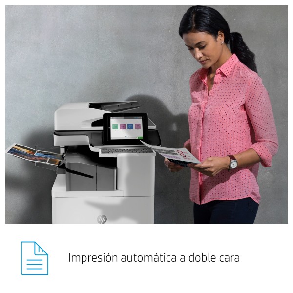 HP Color LaserJet Enterprise Flow Impresora multifunción M776zs, Impresora, copiadora, escáner y fax, Impresión a doble cara; Es