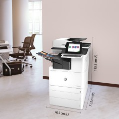 HP Color LaserJet Enterprise Flow Impresora multifunción M776zs, Impresora, copiadora, escáner y fax, Impresión a doble cara; Es