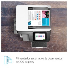 HP Color LaserJet Enterprise Flow Impresora multifunción M776zs, Impresora, copiadora, escáner y fax, Impresión a doble cara; Es