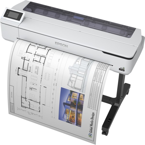 Epson SureColor SC-T5100 - Wireless Printer (with Stand), Inyección de tinta, 2400 x 1200 DPI, ESC/P-R, HP-GL/2, HP-RTL, Negro, 