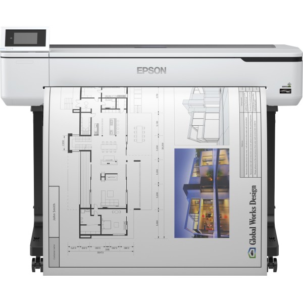 Epson SureColor SC-T5100 - Wireless Printer (with Stand), Inyección de tinta, 2400 x 1200 DPI, ESC/P-R, HP-GL/2, HP-RTL, Negro, 