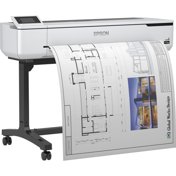 Epson SureColor SC-T5100 - Wireless Printer (with Stand), Inyección de tinta, 2400 x 1200 DPI, ESC/P-R, HP-GL/2, HP-RTL, Negro, 
