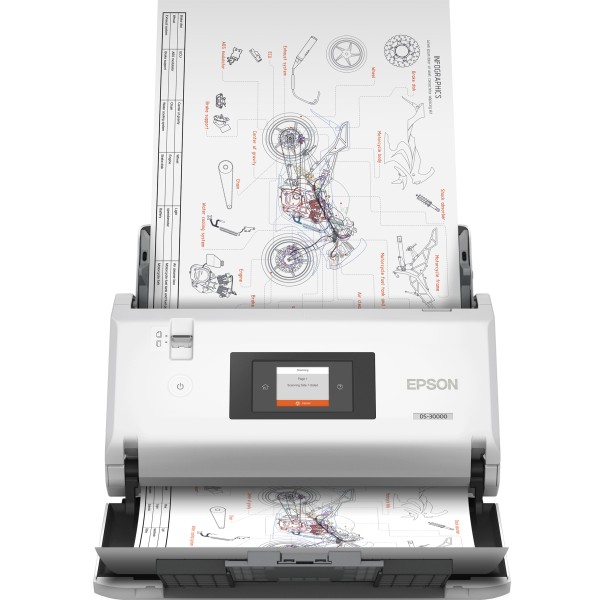 Epson WorkForce DS-30000, 304,8 x 5588 mm, 600 x 600 DPI, 30 bit, 24 bit, 10 bit, 8 bit
