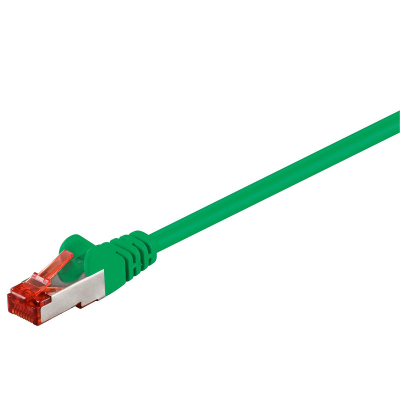 S/FTP CAT6 0.15m Green LSZH
