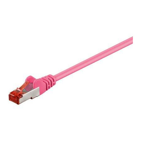 S/FTP CAT6 1m Pink LSZH