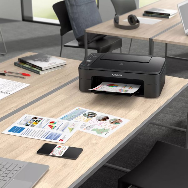 Canon PIXMA TS3350, Inyección de tinta, Impresión a color, 4800 x 1200 DPI, Copia a color, A4, Negro