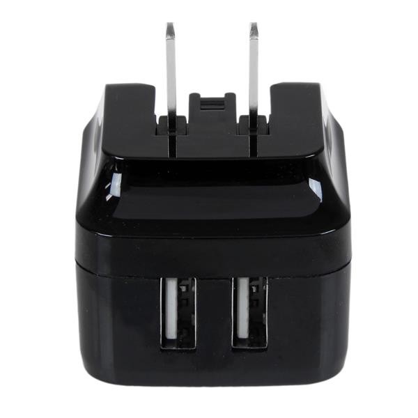 StarTech.com Cargador de Pared USB de 2 Puertos para Tablets Smartphones - Cargador de Alta Potencia para Viajes, Interior, Corr