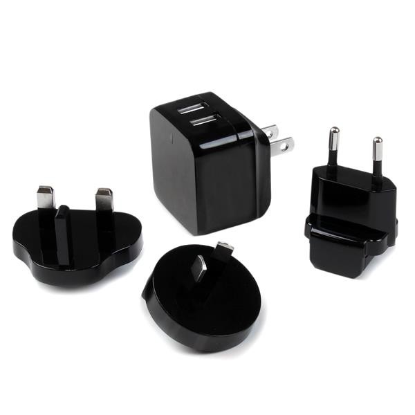 StarTech.com Cargador de Pared USB de 2 Puertos para Tablets Smartphones - Cargador de Alta Potencia para Viajes, Interior, Corr