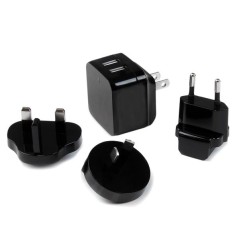 StarTech.com Cargador de Pared USB de 2 Puertos para Tablets Smartphones - Cargador de Alta Potencia para Viajes, Interior, Corr