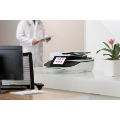 HP Flow 8500 fn2, Escáner de superficie plana y alimentador automático de documentos (ADF), CSV, HTML, JPG, OCR, PDF, RTF, TIFF,