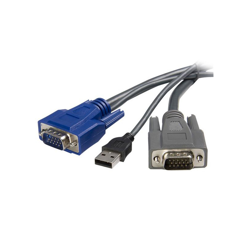 1.8m Ultra-Thin USB VGA 2-in-1 KVM Cable