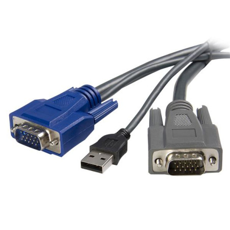 1.8m Ultra-Thin USB VGA 2-in-1 KVM Cable