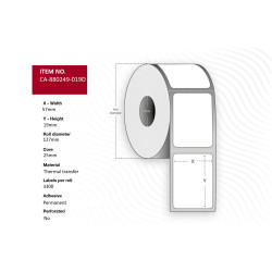 Label 57 x 19mm, Core 25mm, | APLIUM