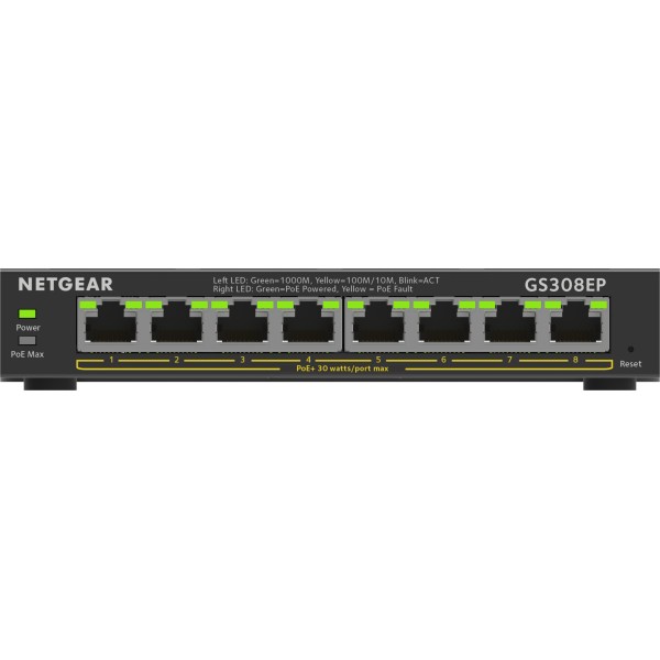 8PT GE Plus Switch W/POE+